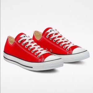 Converse Size 7 Womens Red Shoes brand new never been worn